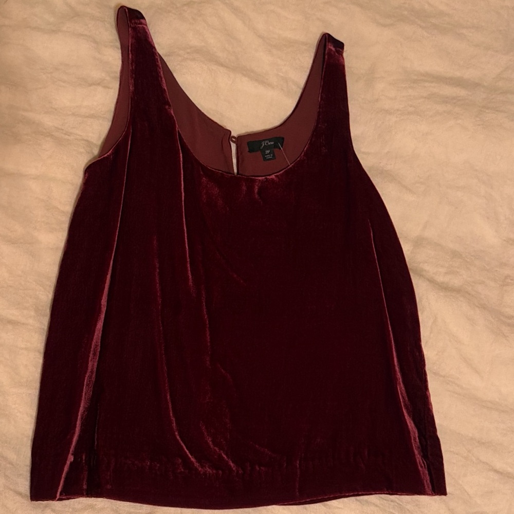 J. Crew Velvet Burgundy Camisole